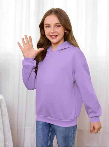 SweatyRocks Girl's Floral Graphic Hoodies Long Sleeve Oversized Sweatshirt with Pocket in Kuwait