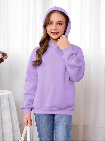 SweatyRocks Girl's Floral Graphic Hoodies Long Sleeve Oversized Sweatshirt with Pocket in Kuwait