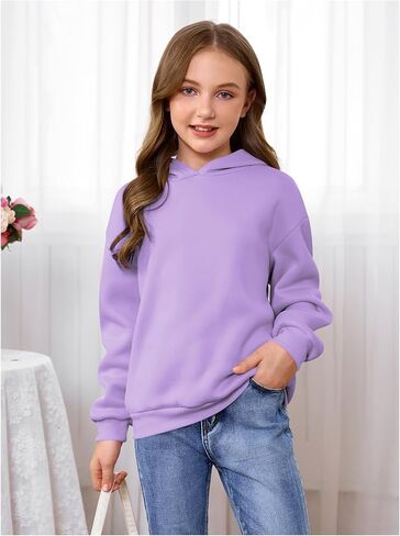 SweatyRocks Girl's Floral Graphic Hoodies Long Sleeve Oversized Sweatshirt with Pocket in Kuwait