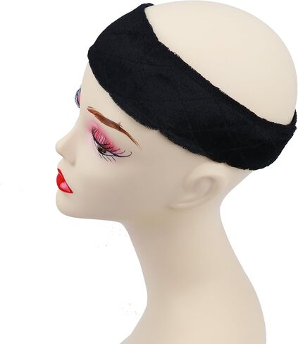 GEX New Wig Band Velvet with Silicone for Keeping Wigs in Place Updated Wig Grip Scarf Head Hair Band Wig Band Adjustable Fastern (Light Brown) in Saudi Arabia