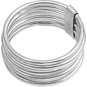 CloseoutWarehouse 925 Sterling Silver Straight Wire Style Multi Band Ring in Kuwait