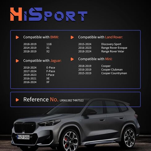 محرك تشغيل فرامل الانتظار الخلفي الأيسر من HiSport - متوافق مع BMW 118i X1 X2 Jaguar E-Pace F-Pace I-Pace XE XF Land Rover Discovery Sport Range Rover Evoque Velar 2014-2024 - استبدل LR061382 in Saudi Arabia