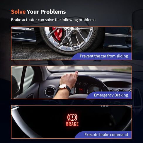 محرك تشغيل فرامل الانتظار الخلفي الأيسر من HiSport - متوافق مع BMW 118i X1 X2 Jaguar E-Pace F-Pace I-Pace XE XF Land Rover Discovery Sport Range Rover Evoque Velar 2014-2024 - استبدل LR061382 in Saudi Arabia
