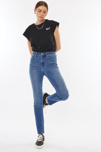 SALT TREE Kancan - Jovi High Rise Cigarette Leg Jeans - Essential, KC11251 in Saudi Arabia