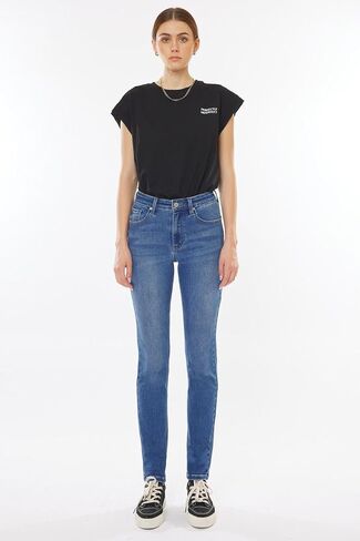 SALT TREE Kancan - Jovi High Rise Cigarette Leg Jeans - Essential, KC11251 in Saudi Arabia