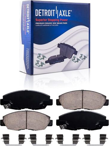 ديترويت المحور - مجموعة الفرامل الأمامية لـ 1990-1997 Honda Accord المحفورة والمشقوقة دوارات الفرامل السيراميكية 1991 1992 1993 1994 1995 1996 استبدال in Saudi Arabia
