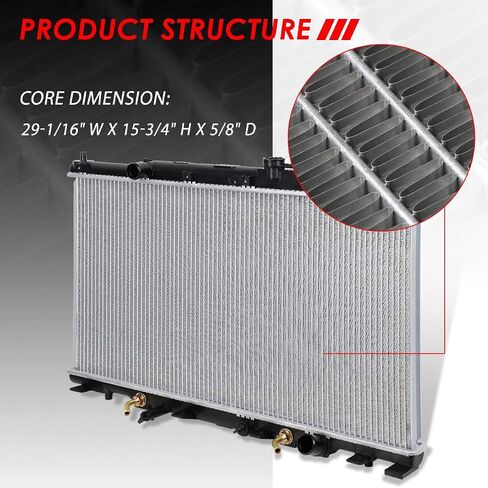 Auto Dynasty Radiator Compatible with 2002-2006 Honda Element CR-V AT, DPI 2443 Factory Style 1-Row Cooling Radiator, Aluminum Core in Saudi Arabia