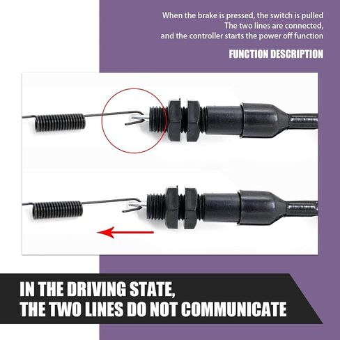 Motorcycle Rear Brake Light Switch, 2-Wire Rear Brake Stop Light Switch, Compatible with Kawasaki, Suzuki, Yamaha Motorcycles/ATVs/Scooters (Black) in Saudi Arabia