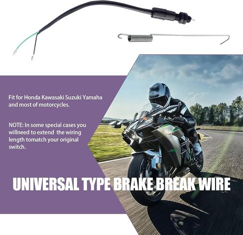 Motorcycle Rear Brake Light Switch, 2-Wire Rear Brake Stop Light Switch, Compatible with Kawasaki, Suzuki, Yamaha Motorcycles/ATVs/Scooters (Black) in Saudi Arabia