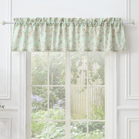 Greenland Home Olivia Butterfly Garden Extra-Wide Window Valance, 84 W x 16 L inches in Saudi Arabia
