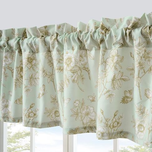 Greenland Home Olivia Butterfly Garden Extra-Wide Window Valance, 84 W x 16 L inches in Saudi Arabia