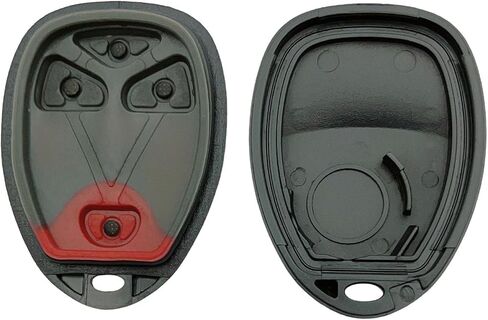 Replacement Key Fob Shell Case Fits for Chevy 2007-2014 Equinox Avalanche Silverado Escalade Tahoe Suburban GMC Yukon OUC60270, OUC60221 Keyless Entry Remote Control 4 Button Pad Cover (4 Button-b) in Saudi Arabia