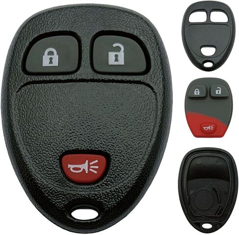 Replacement Key Fob Shell Case Fits for Chevy 2007-2014 Equinox Avalanche Silverado Escalade Tahoe Suburban GMC Yukon OUC60270, OUC60221 Keyless Entry Remote Control 4 Button Pad Cover (4 Button-b) in Saudi Arabia