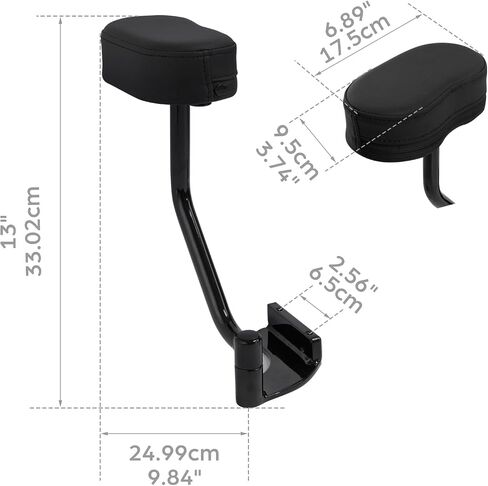 TCMT Black Passenger Armrest Fit For Honda Goldwing 1800 GL1800 GL 1800 Tour 18-19 18 in Saudi Arabia