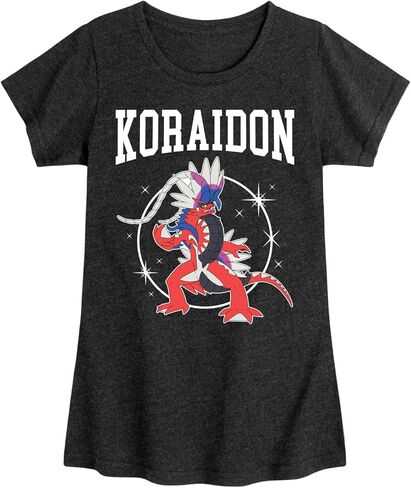 HYBRID APPAREL - Pokémon - Koraidon Collegiate - تي شيرت برسومات قصيرة الأكمام للفتيات الصغيرات in Saudi Arabia