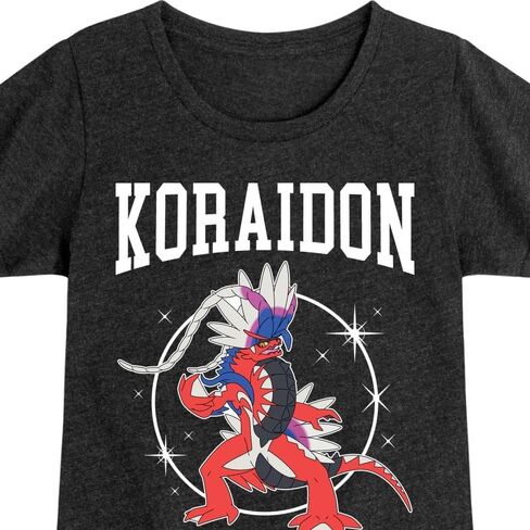 HYBRID APPAREL - Pokémon - Koraidon Collegiate - تي شيرت برسومات قصيرة الأكمام للفتيات الصغيرات in Saudi Arabia