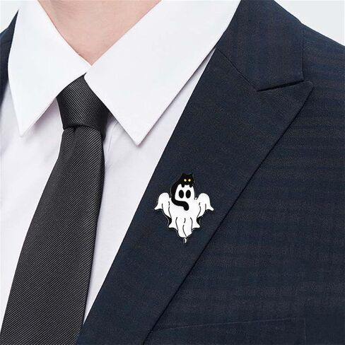 4 Pcs Cute Ghost Enamel Pins Set for Women Men Cartoon Spooky Skeleton Pins Goth Novelty Jacket Backpack Hat Clothes Decor Accessories Halloween Jewelry Gifts in Saudi Arabia