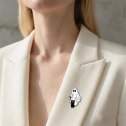 4 Pcs Cute Ghost Enamel Pins Set for Women Men Cartoon Spooky Skeleton Pins Goth Novelty Jacket Backpack Hat Clothes Decor Accessories Halloween Jewelry Gifts in Saudi Arabia