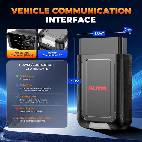 Autel Original MaxiVCI V150 VCI150 Obd2 محول بلوتوث، 2025 VCI 150 واجهة اتصال لاسلكية للسيارة، يعمل مع ماسح ضوئي تشخيصي Autel MK900BT MP900BT MP900Z-BT MP900TS MK900TS MX900TS TS900 in Saudi Arabia