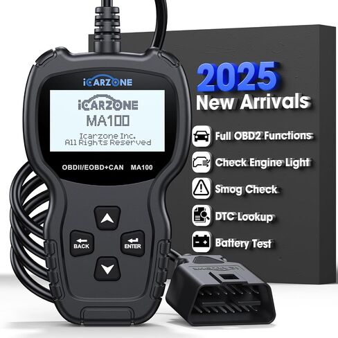 الماسح الضوئي obd2 MA100 قارئ رمز السيارة الاحترافي obdii أداة المسح الضوئي لفحص ضوء المحرك وقراءة رموز أخطاء المحرك الواضحة لجميع مركبات بروتوكول obd2 لعام 1996 والأحدث وسهولة استخدام التوصيل والتشغيل in Saudi Arabia