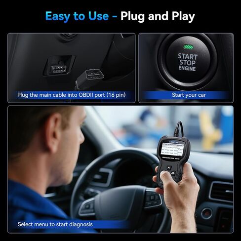 الماسح الضوئي obd2 MA100 قارئ رمز السيارة الاحترافي obdii أداة المسح الضوئي لفحص ضوء المحرك وقراءة رموز أخطاء المحرك الواضحة لجميع مركبات بروتوكول obd2 لعام 1996 والأحدث وسهولة استخدام التوصيل والتشغيل in Saudi Arabia