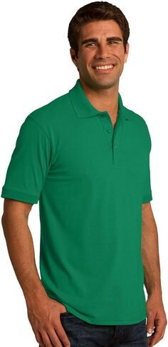 Port & Company Men's 55 Ounce Jersey Knit Polo XL Jet Black in Saudi Arabia