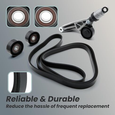 ASTROSYNC Serpentine Belt Tensioner Drive Component Kit Fit for Jeep Wrangler JK 3.6L 2012-2018 Replace 90K-39415 39415 4627038AA 49856 89689 36816 4627039AA in Saudi Arabia