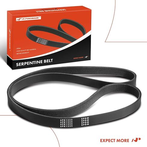 A-Premium Engine Serpentine Drive Belt Compatible with Ford, BMW, Chevrolet, Porsche & Land Rover Cars - Escape, Fiesta, Ranger, 320i, 323i, 323is, 325i, 325is, 325iX, 328i, Transit Connect, Sonic in Saudi Arabia