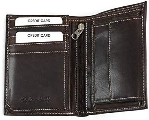 Style N Craft Slim Bi-fold Hipster Leather Wallet, Full-Grain Leather Wallet in Saudi Arabia