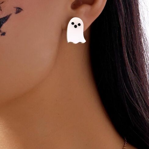 Halloween Earrings for Women Ghost Glow in the Dark Earrings Adopt A Ghost Spooky Cute Halloween Jewelry Costume Accessories Party Favors in Saudi Arabia