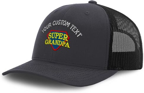 قبعة شبكية مطرزة، قبعات سائقي الشاحنات Super Grandpa Grandfather Papa Pops للرجال والنساء من القطن in Saudi Arabia