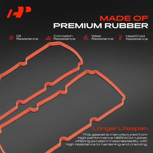مجموعة حشية غطاء صمام المحرك A-Premium متوافقة مع موديلات كرايسلر ودودج - 2007-2011 - جراند كارافان، 300، سيبرينغ، تاون كانتري، تشارجر، تشالنجر، أفينجر، رحلة، ماغنوم، نيترو، روتان in Saudi Arabia