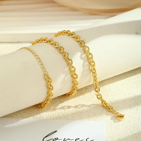 Gold Necklace For Women, Layered 14K Real Gold Plated Necklaces For Women,Dainty Gold Paperclip Chain Tear Circle CZ Pendant Necklace Stack,Trendy Gold Jewelry Set Gifts in Saudi Arabia