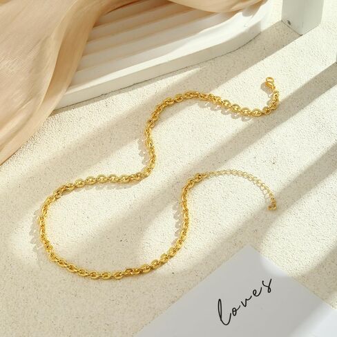 Gold Necklace For Women, Layered 14K Real Gold Plated Necklaces For Women,Dainty Gold Paperclip Chain Tear Circle CZ Pendant Necklace Stack,Trendy Gold Jewelry Set Gifts in Saudi Arabia