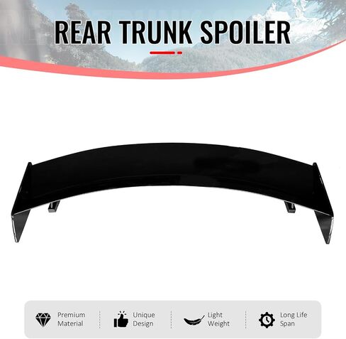 IKON MOTORSPORTS, Trunk Spoiler Wing Compatible with 2015-2023 Ford Mustang Coupe & Convertible 2-Door, Rear Trunk Lip Wing Spoiler Gloss Black GT500 CFTP Style, 2016 2017 2018 2019 in Saudi Arabia