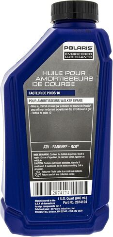 زيت الصدمات الغازي Polaris Premium Racing 10W لصدمات ووكر إيفانز على RANGER، GENERAL، RZR، نماذج ATV، الأداء النهائي، للأحمال الثقيلة، ركوب بارد شديد، 1 كوارت، الكمية 1-2874124 in Saudi Arabia