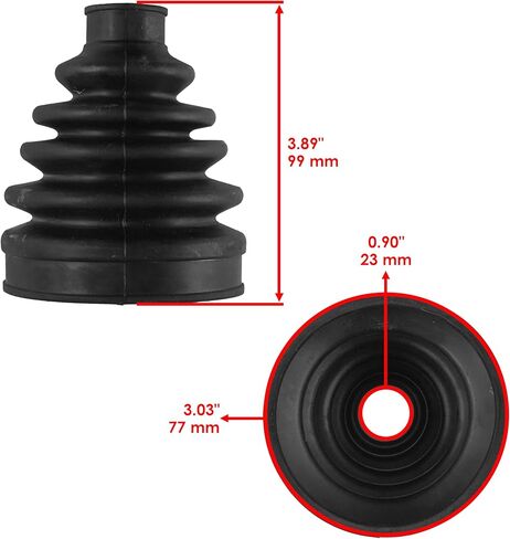Caltric 2 Rear Axle Outer Inner CV Boot Kit Compatible with Can-am Outlander 800R 2009-2012 2014 2015 in Saudi Arabia