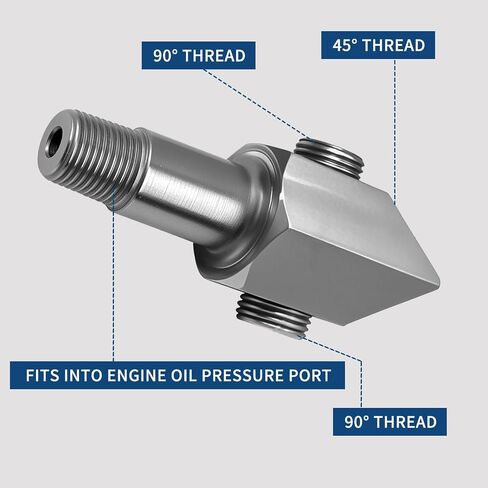 Oil Pressure Sensor Thread Adapter 1/8-27 NPT, Stainless Steel Oil Pressure Port Plug for Chevy/GM Small Block Engines in Saudi Arabia