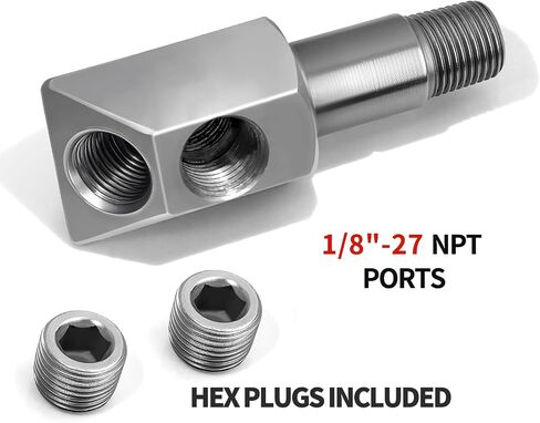 Oil Pressure Sensor Thread Adapter 1/8-27 NPT, Stainless Steel Oil Pressure Port Plug for Chevy/GM Small Block Engines in Saudi Arabia