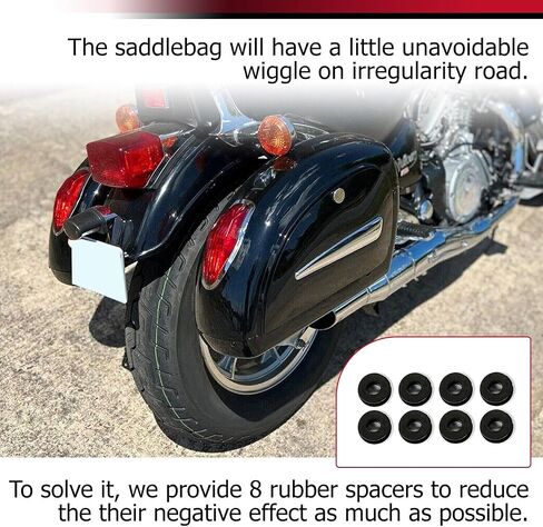 Universal Motorcycle Hard Saddlebag Trunk with Brackets, Lights, and Locks - Compatible with Honda, Yamaha, Harley, Suzuki, and Kawasaki Motorcycles - Ideal Luggage Bags for Your Ride in Saudi Arabia