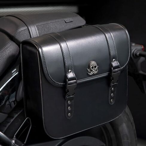 حقيبة ذيل الدراجة النارية لـ Kawasaki Eliminator 450 - حقائب سرج جلدية سهلة التركيب للدراجة النارية، حقيبة جانبية مع آلية القفل، حقيبة تخزين خلفية، A in Kuwait