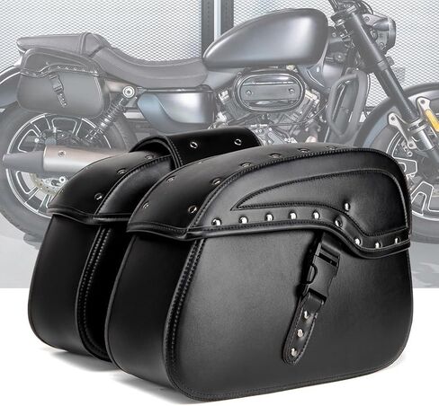 حقيبة ذيل الدراجة النارية لـ Kawasaki Eliminator 450 - حقائب سرج جلدية سهلة التركيب للدراجة النارية، حقيبة جانبية مع آلية القفل، حقيبة تخزين خلفية، A in Saudi Arabia