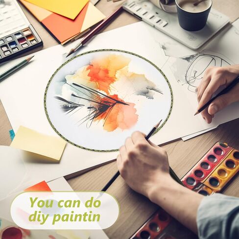 Alipis Chinese Round Hand Fan 10pcs Blank Chinese Style Silk Fan DIY Ancient Handheld Palace Paddle Fan with Tassel for DIY Art Craft in Kuwait