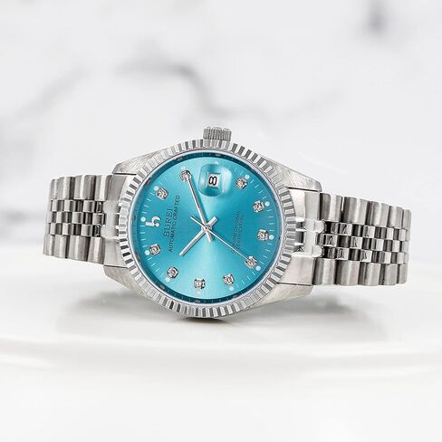 ساعة BUREI الرجالية الأوتوماتيكية الفاخرة بدرجتين من الفولاذ المقاوم للصدأ ساعات المعصم ذاتية اللف in Kuwait