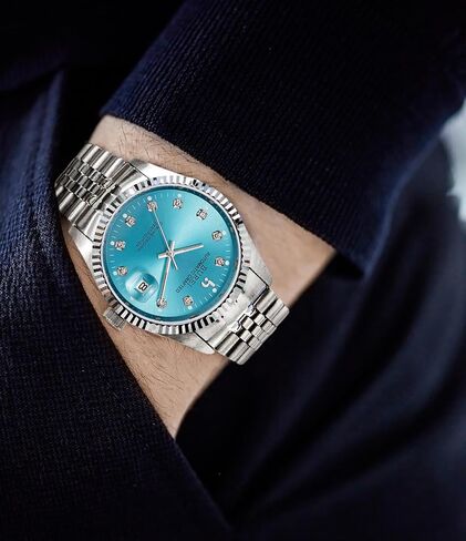 ساعة BUREI الرجالية الأوتوماتيكية الفاخرة بدرجتين من الفولاذ المقاوم للصدأ ساعات المعصم ذاتية اللف in Kuwait