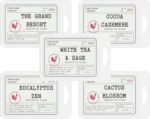 Farm Raised Candles – Resort Soy Wax Melts Variety Pack (5 Packs, 16 oz Total) – Hand-Poured USA Made Soy Wax Cubes – Fresh from The Farm Soy Wax Melts in Kuwait
