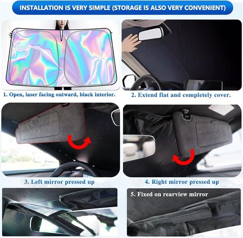 مظلة شمسية للزجاج الأمامي للسيارة لعام 2024 Hyundai Santa Fe، مقاس 59 × 31.5 بوصة، نافذة قابلة للطي، حاجب للشمس، كتل الأشعة فوق البنفسجية لمعظم شاحنات سيارات الدفع الرباعي، تحافظ على برودة سيارتك in Saudi Arabia