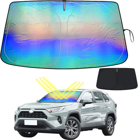 مظلة شمسية للزجاج الأمامي للسيارة لعام 2024 Hyundai Santa Fe، مقاس 59 × 31.5 بوصة، نافذة قابلة للطي، حاجب للشمس، كتل الأشعة فوق البنفسجية لمعظم شاحنات سيارات الدفع الرباعي، تحافظ على برودة سيارتك in Saudi Arabia