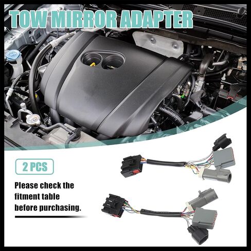 2 قطعة محول تسخير الأسلاك مرآة السحب لشاحنة Ford F250 F350 F450 F550 1999-2007 شاحنة مرآة موصل الأسلاك مرايا السلطة ساخنة ترقية تسخير- in Saudi Arabia