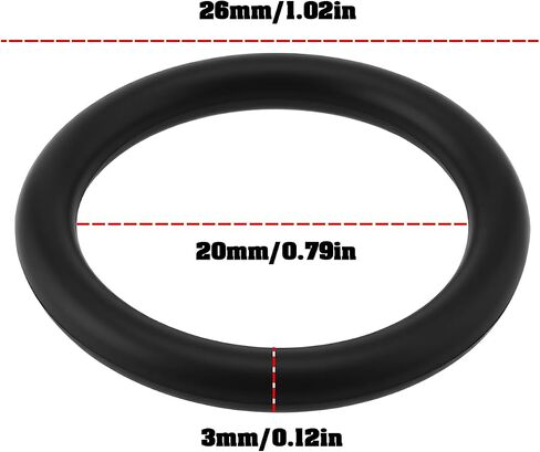 ECSiNG 4 قطع أنبوب تبريد المحرك O-Ring WHT006407 N90365302 متوافق مع Audi A4 1995-2001 Q3 2011-2015 26x20x3mm in Kuwait